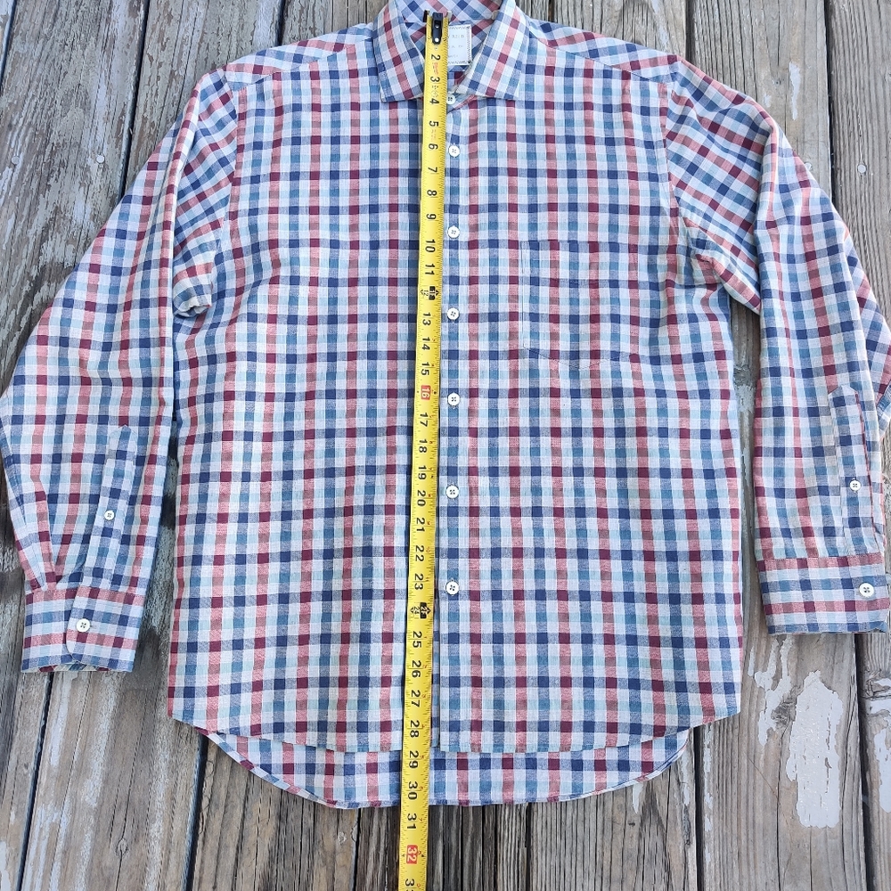 Billy Reid Gingham Sportshirt Sz L - Picture 9 of 9